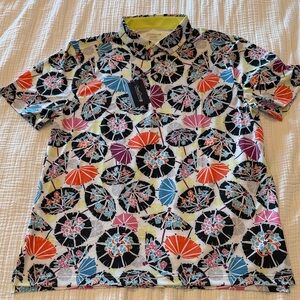 Vibrant Umbrella Pattern Men's Shirt
